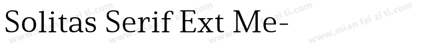 Solitas Serif Ext Me字体转换